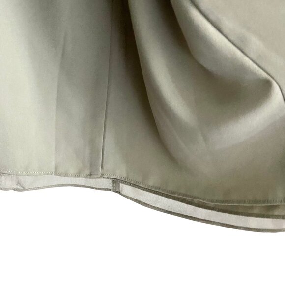 Aritzia Wilfred Mambo Dress Midi Victorian Button Down Tie US 8 Sage Green - Picture 10 of 15